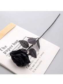 20/10/6pcs Artificial Black Flowers Rose Fake Silk Flowers With Long Stem Family Wedding Party Halloween Goth Dark Department Decoration Outdoor Photo Props Simulation Flower Dark Decoration Simulation Rose Bouquet.Gifts For Women,Wedding,Fake Flowers,Fake Plant,Living Room Decor,Living Room Decor,Birthday Gift,Home Decor Living Room,Decoration Home,Ornaments Home,Room Decor Bedroom.