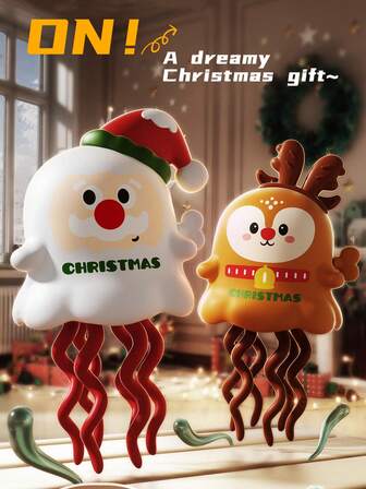 Wind-Up Dancing Santa Claus & Reindeer Christmas Party Decor Gift, Children's Mechanical Dancing Toy, Christmas Baby Gift