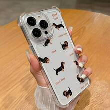 Funda de teléfono personalizada transparente con diseño de perro a prueba de golpes de cuatro esquinas para Apple 16/16Pro/16 Plus, regalo unisex para el Día de la Madre y el Día del Padre para esposa, esposo, novia, novio - Colores mixtos - Ver 2
