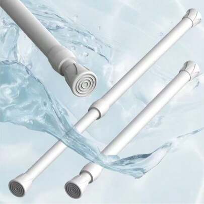 2 Stück einstellbare Spannvorhangstangen - Schwere Ausführung, ausziehbar, ohne Bohren, geeignet für Dusche, Kleiderschrank, Fenster, Handtuchhalter - Stahl und Kunststoff Wohnaccessoires, Weihnachtsdekoration