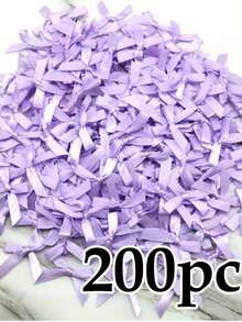 (200 piezas/50 piezas por bolsa) Lazos de cinta de 4 cm de colores surtidos, para envolver regalos y hacer pinzas/diademas para el cabello