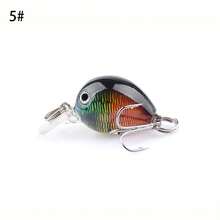 1 件/3 件/5 件/10 件迷你旋转鱼饵，3 钩长距离硬鱼饵，户外钓鱼装备