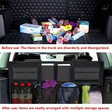 Car Trunk Hanging Storage Bag, Hanging Car Trunk Storage Bag With Large Storage Bags, Car Trunk Storage Bag,Car Rear Seat Back Organizer, Adjustable Backseat Storage Bag, Multi-Use Oxford Automobile Seat Back Organizers, Car Organizer, Car Accessories, Essentials For Summer For Vacation