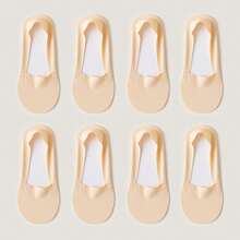 1/3/6/8 双女士多色船袜，超薄低帮隐形袜，防滑泡沫后跟垫，透气网眼，夏季 - 彩色 - 查看 21