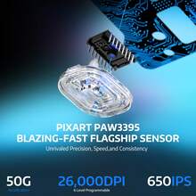 ATTACK SHARK X6 Superlight Wireless Gaming Mouse With Magnetic RGB Charging Dock, 49g Ultralight Mice PixArt PAW3395 Sensor, 26000DPI, Tri-Mode 2.4G/USB-C Wired/Bluebud Mouse, Mouse Grip Tape