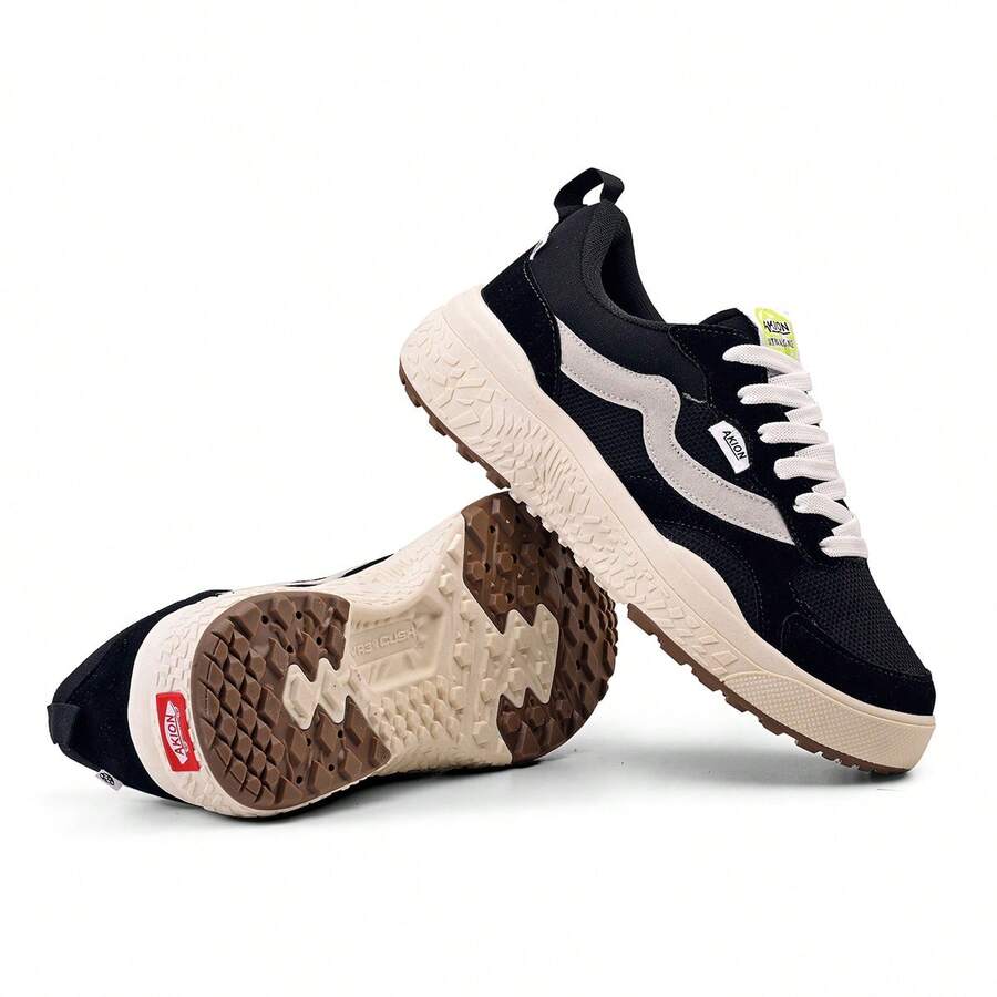 Comfortable And Elegant Casual Sneakers With Non-Slip Sole Sizes 34 To 43 - Đen với Trắng 2847 - Xem 1