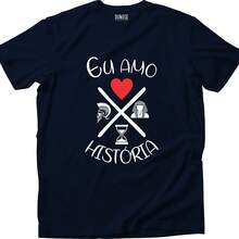 Men's I Love History Shirt - Azul - Ver 8