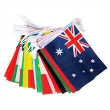 1set 32/50/100 Countries String Flags, International Hanging Bunting Pennant Banner, Decoration For Grand Opening, Sports Bar, Party Events, Holiday Supplies, Garden Decor
