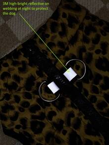 1pc Khaki Leopard Print & Spotted Gourd Pattern Cotton Dog Coat With Back Zipper, Washable Pet Jacket Suitable For Large, Medium And Small Dogs, For Indoor Or Outdoor Wear