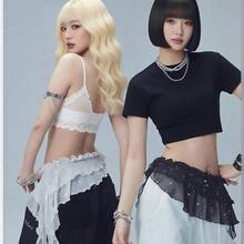 1 件闪亮爵士舞新款弗拉门戈荷叶边裙，街舞品牌飘逸流苏分层腰带，肚皮舞配饰美式臀部围巾，性感迷你裙适合舞台表演，适合夜总会、迪斯科、节日、派对、晚礼服配饰 - 彩色 - 查看 4