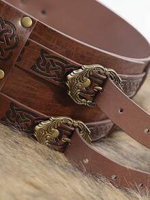 1 Stück Halloween Kostüm Mittelalter Wikinger Ritter breiter Gürtel Taille Abdeckung einzelne Schulter Rüstung Schulter Ecke COSPLAY Kostüm Zubehör