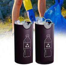 1 pieza Cubo de basura redondo multifuncional universal para cocina/hogar/oficina/viajes al aire libre, también sirve como bolsa de almacenamiento y cesto de ropa sucia - un gran ayudante para la organización