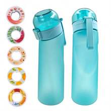 1 pièce Bouteille d'eau de 650 ml avec 1 capsule aromatique aléatoire, bouteille d'eau parfumée avec 0 sucre et 0 calorie, bouteille d'eau potable portable, idéal pour les anniversaires, Pâques, la Fête des mères, le fitness, la course, les activités en extérieur