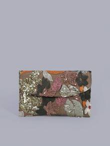 Sequin Embroidered Floral Envelope Clutch, Women's Fashion Sequin Patchwork Handbag, Party Evening Bag, Random Cut, Suitable For Women, Suitable For Parties, Weddings, Galas, Etc., Perfectly Matches Holiday Party Dresses, Evening Gowns And Sequin Dresses. Shiny Sequin Bag, Elegant Choice For Women. - Multicolor - View 8