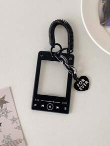 1 PC Girls Star Chasing Visual 3-Inch Star Card Holder Student Bus Card Subway Card Bag Key Chain Pendant