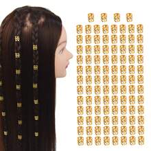60-Piece Dreadlock Bead Set, Including Metallic Gold Braiding Rings, Headbands And Claw Clips. Suitable For Occasions Like Parties And Vacations – Also Perfect As A Gift For Friends.