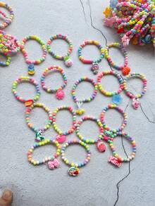 50/30/25/20/15/10/1pc Assorted Color Bracelets, Cute DIY Bracelets, Birthday Party Decor, Party Favor Jewelry Accessories, Gift Bags, Classroom Prizes, Birthday Gifts, Gifts School Supplies Trinkets Party Supplies Back To School Supplies Party Supplies Trinkets Wedding Mini Stuff