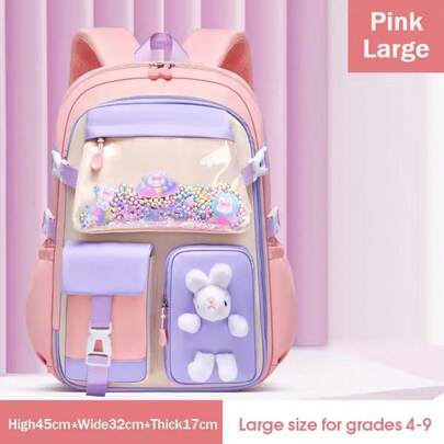 1 Piece Kids Backpack With Fun Fridge Design - Kawaii School Bag For Girls, Lightweight Waterproof Bookbag, Large Capacity Kids Backpack  Gift For Elemen Tary Girls
