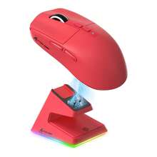 ATTACK SHARK X6 Superlight Wireless Gaming Mouse With Magnetic RGB Charging Dock, 49g Ultralight Mice PixArt PAW3395 Sensor, 26000DPI, Tri-Mode 2.4G/USB-C Wired/Bluebud Mouse, Mouse Grip Tape
