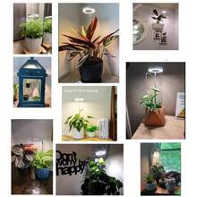 全光谱 LED 植物生长灯，室内植物 LED 生长灯，可调节植物生长照明，带 3 档定时器，全光谱，7 个亮度等级，USB 供电，非常适合幼苗和小型植物，室内植物生长灯