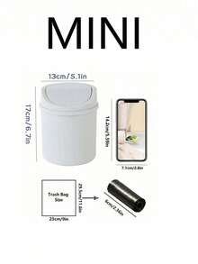 1 thùng rác mini có nắp, thùng rác để bàn nhỏ, giỏ đựng rác bằng nhựa, thiết kế nắp xoay giúp ngăn mùi hôi, dùng để đựng vỏ trái cây và giấy vụn giúp bàn làm việc gọn gàng, thích hợp cho phòng tắm, bàn làm việc tại nhà, bàn cà phê, văn phòng, phòng khách, phòng học, vật dụng cần thiết cho mùa tựu trường. - Nhiều màu - Xem 12