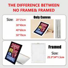 1 件霓虹灯游戏帆布海报，适用于电子竞技室、游戏室和男孩卧室的鲜艳帆布画，游戏玩家墙面装饰，海报，墙壁艺术，房间装饰用品帆布墙面艺术，房间海报，家居装饰，房间装饰美学，房间装饰用品。房间装饰，可选框架 - 彩色 - 查看 4