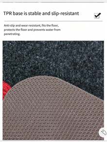 Entrance Door Mat, Dirt And Mud Scraping Mat, Wear-Resistant Door Mat, Garden Door Mat, Dirty Imitation Door Mat, Embroidery Process, Simple Door Mat, Beautiful And Fashionable, TPR Bottom Durable And Practical Floor Mat - Dark Grey - View 9