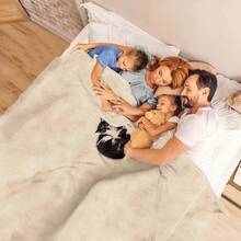 Big Oversized King Blanket Extra Large Soft Blanket 120x120 California King Size For Whole Family Bed Sofa Couch Travel Camping Khaki