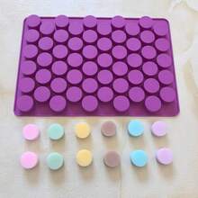 1pc Mini Cylinder Shaped Silicone Chocolate Mold, Candy, Chocolate, Cookie, Ice Cube, Homemade Baking Tool - Purple - View 5