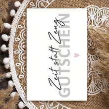 1 Stück Lustige deutsche Geburtstagskarte - "Zeit statt Zeng" - minimalistisches, modernes Design mit schwarzer Schrift - Geburtstag, Weihnachten, Halloween - Geschenk für Ehefrau, Ehemann, Freunde - elegantes Weiß und Rosa Akzente - Alltagsdekoration Büro, Feiertags-Grußkarte - Mehrfarbig - Übersicht 2