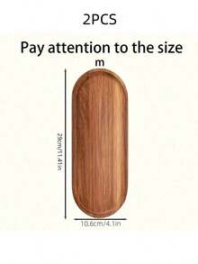 1/2/3 件椭圆形木制拼盘，适用于食物派对装饰、小碗、长烘焙食物盘、木制餐盘、家居装饰、奶酪盘、蛋糕甜点盘、小吃开胃菜盘、圣诞礼物