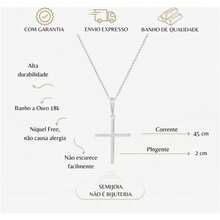 Men's Chain Cord 925 Silver 1mm Thin Venetian Plated Cross Pendant - Bạc - Xem 7