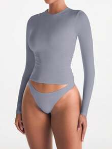 XLLAIS 秋冬新款春季弹力修身打底衫女式休闲夜店长袖亮红色T恤