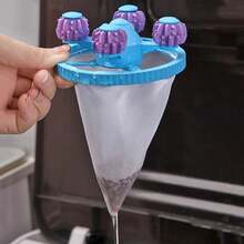 Bolsa de Filtro para Lavadora, Red Reutilizable, Bola de Lavandería, Atrapa Pelusas y Cabello, Elimina el Cabello de Mascotas, Recolecta Suciedad, Rodillo Desempolvador - Azul - Ver 2