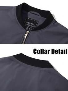 Cotrasen Men's Lightweight Jacket Bomber Jacket Spring Autumn Windbreaker Casual Running Golf Jackets - Dark Grey - View 4