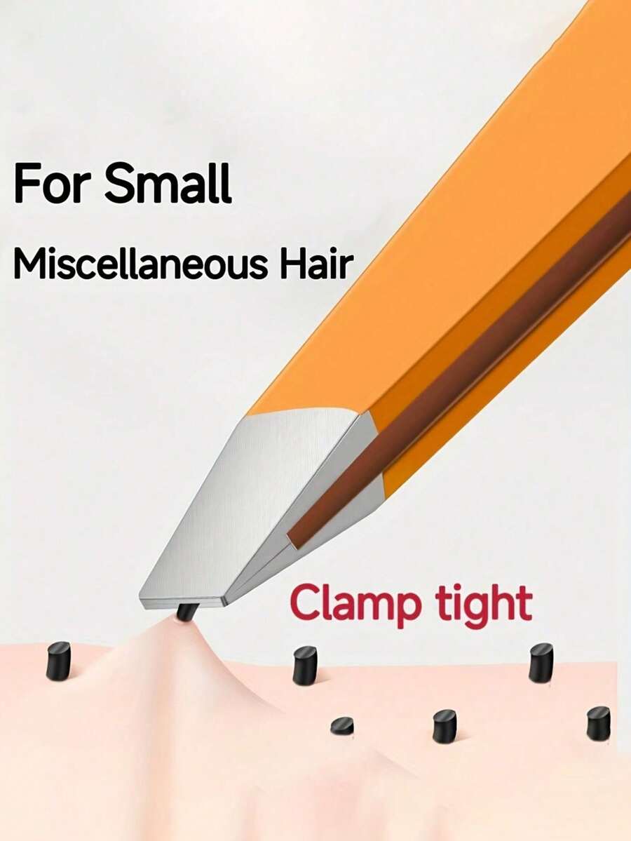 High Quality Stainless Steel Eyebrow Tweezers, Ingrown Hair Tweezers, Precision Slanted Eyebrow Tweezers, Hair Removal Tweezers - Coral Orange - View 1