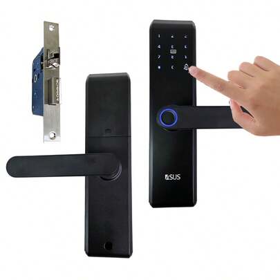 Fechadura Digital Eletronica Biometria Senha Cartao Chave de Acesso Porta Casa Residencia Sala Segurança Privacidade