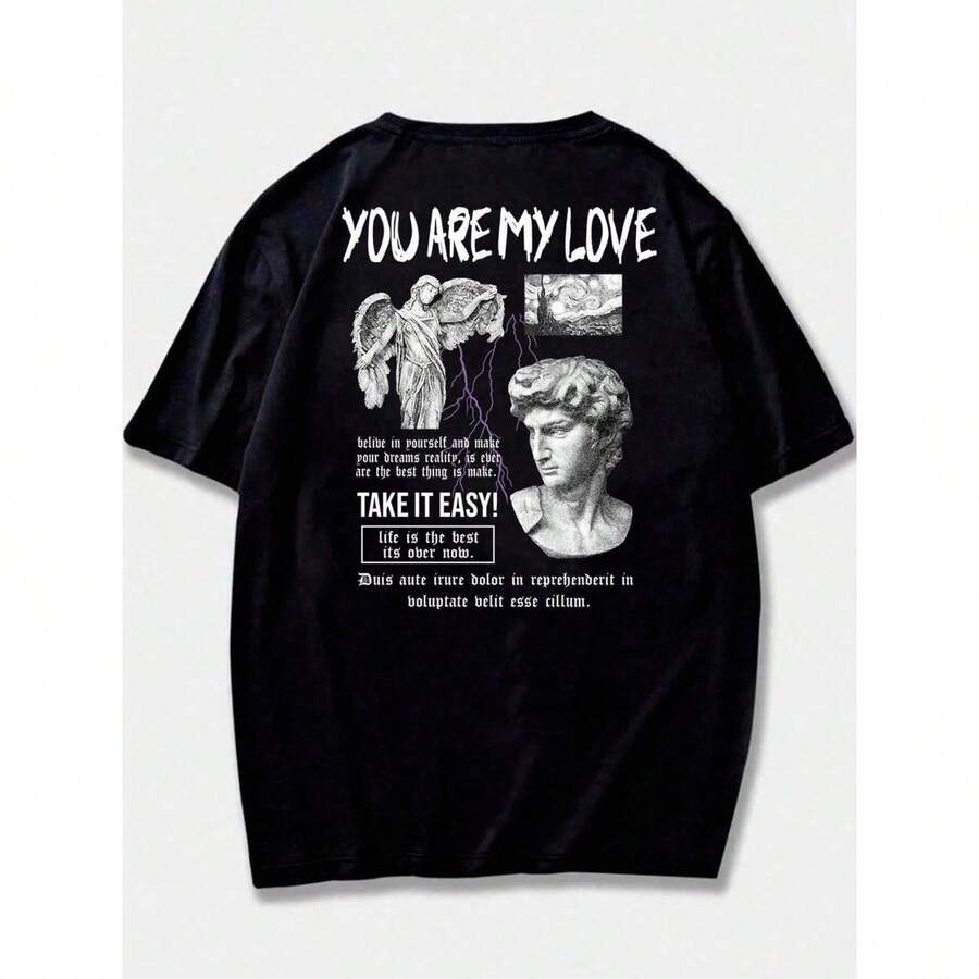 Men T-Shirt Co-Ords - màu đen - Xem 1