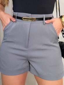 IN FASHION TAILORED SHORTS WITH BELT - Xám - Xem 1
