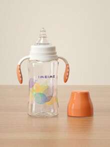 1个300毫升简约时尚宽口奶瓶，柔软硅胶防胀气奶嘴，PP材质，耐热耐冲击，带提手和精准刻度，适合新生儿、婴幼儿，可用于喂奶和喂水，居家及户外使用，是送给新生儿的绝佳礼物。 - 杏色 - 查看 7