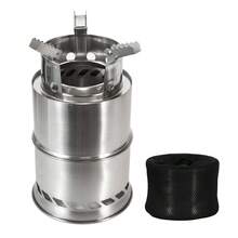 SNUOK Przenośny piecyk ze stali nierdzewnej do użytku na zewnątrz, dwuwarstwowy, promiennikowy piecyk ogniskowy, odłączany, sztaplowany palnik do plecaka piknikowego, kuchenka do gotowania, grill węglowy, domowy ogrzewacz kominkowy, dwukanałowe spalanie wtórne, kompatybilny z wieloma paliwami, artykuły na obiady rodzinne, artykuły na świąteczne przyjęcia