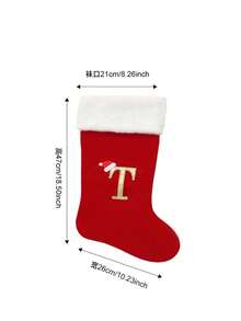 Large Christmas Stocking, Christmas Decoration English Letter Small Pendant, Letter Socks, Cartoon Gift Bag For Children