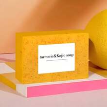 Lemon Turmeric Kojic Acid Soap,Natural Turmeric Root Extract Soap, With Dual Effects Of Oil Control And Moisturizing, Brings A Refreshing And Clean Feeling To Both Men And Women - Màu vàng - Xem 4