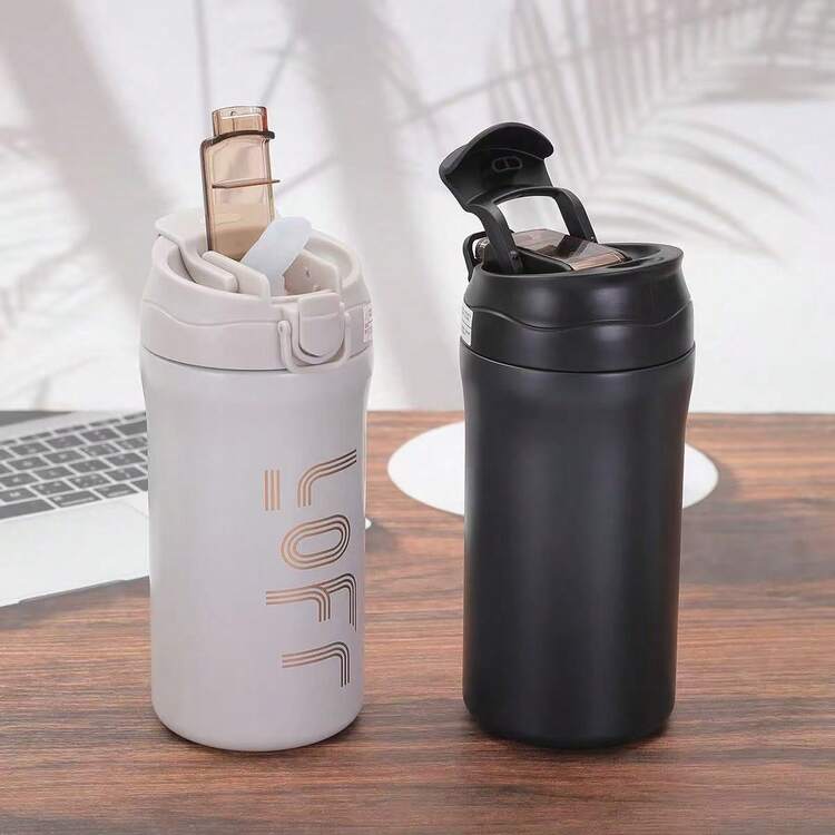 1pc 32oz Stainless Steel Insulated Water Bottle, Leak-Proof Double Wall Vacuum Cup, Ideal For Outdoor Activities, Thermal Drink Holder, Bottle - Multicolor - View 3