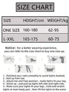 1pair 60D Sheer Plus Size Black Snag Tights, Cozy - Black - View 4