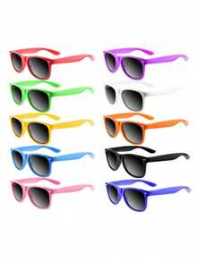 10 piezas/paquete Gafas de fiesta clásicas retro, Gafas de fiesta de los 80, Recuerdos de fiesta para adultos, Gafas de estilo vintage, Decoraciones navideñas, Accesorios diarios, Artículos geniales, Regalos creativos - Multicolor - Ver 6