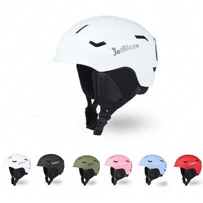  [FREE Balaclava + Liner]JetBlaze 1 PC Ski Snowboard Helmet Adjustable Shockproof Warm Winter Sports Helmet.