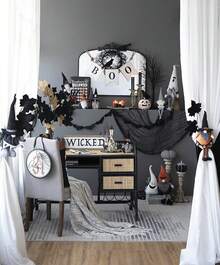 8.3x4.7x23.5" Fabric Sitting Gnome With Orange Knit Hat, For Halloween Decor