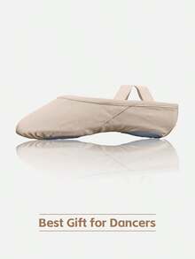 Zapatos de ballet de lona para mujer, zapatos de bailarina profesional sin cordón - Rosa - Ver 3