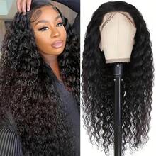 5X5 Wear And Go Glueless Wigs Human Hair Pre Plucked Pre Cut Water Wave Human Hair Wig 250% Density Glueless Lace Front For Women Natural Black 100% Human Hair - Natural Black - 查看 5